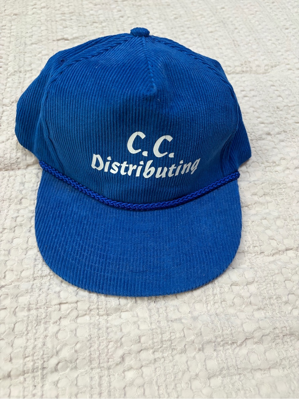 Men’s Blue Corduroy Cap